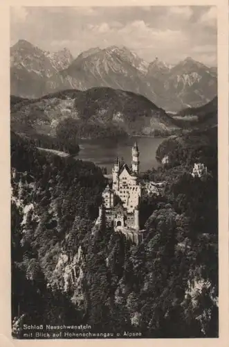 Schwangau Neuschwanstein - mit Blick auf Alpsee - ca. 1960