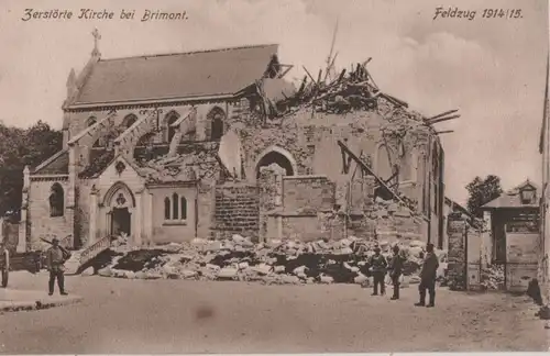 Frankreich - Frankreich - Brimont - zerstörte Kirche, Feldzug 14/15 - 1915