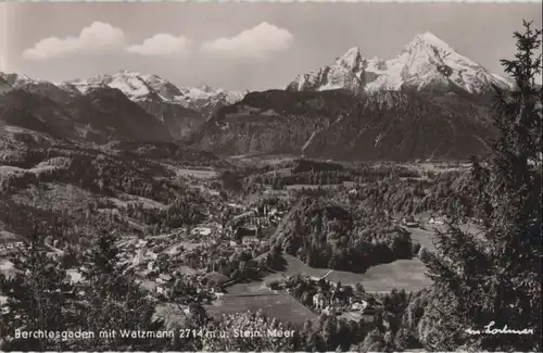 Berchtesgaden - mit Watzmann und Stein. Meer - 1958