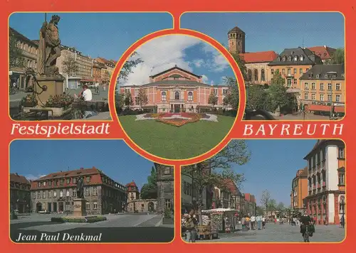Bayreuth - u.a. Jean Paul Denkmal - ca. 1995