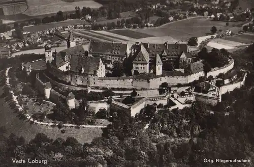 Coburg - Veste, Fliegeraufnahme - ca. 1960