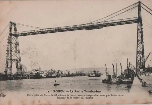 Frankreich - Frankreich - Rouen - Le Pont a Transbordeur - ca. 1935
