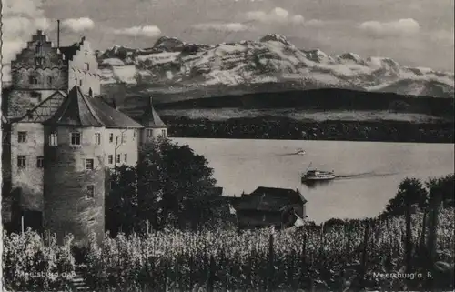 Meersburg - Altes Shcloß mit Altmann und Säntis - 1960