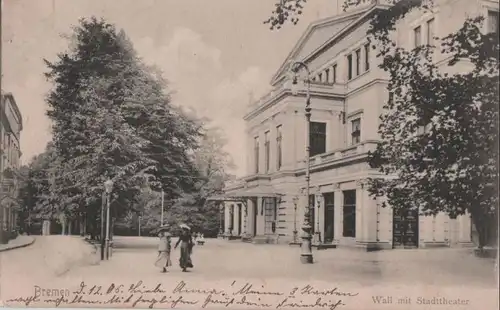 Bremen - Wall mit Stadttheater