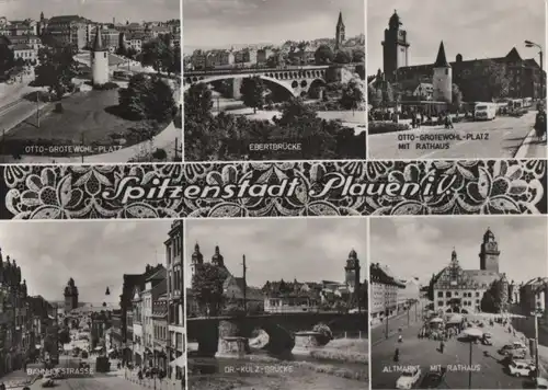 Plauen - u.a. Altmarkt mit Rathaus - 1968