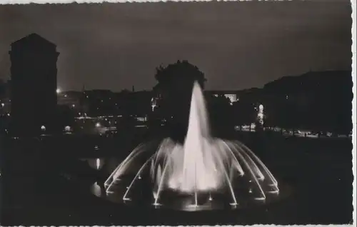 Mannheim - Wasserspiele bei Nacht - ca. 1960