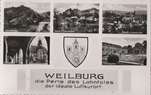 Weilburg - u.a. Schloß und Lahnbrücke - ca. 1955