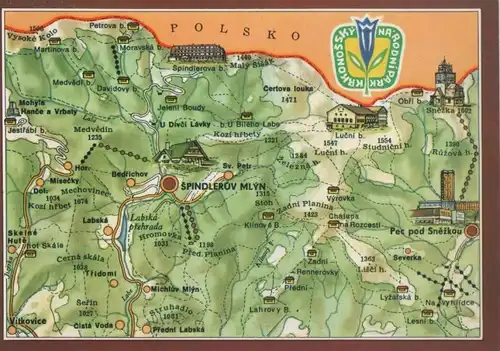 Tschechien - Spindlerov Mlyn - Tschechien - Umgebungskarte