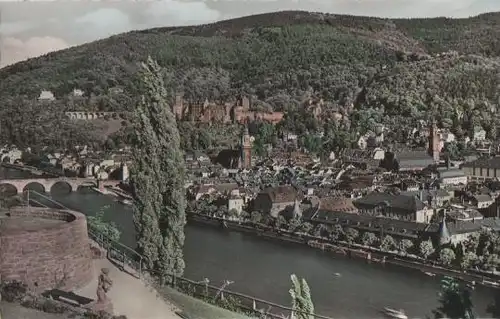 Heidelberg aus dem Philosophengarten - ca. 1955