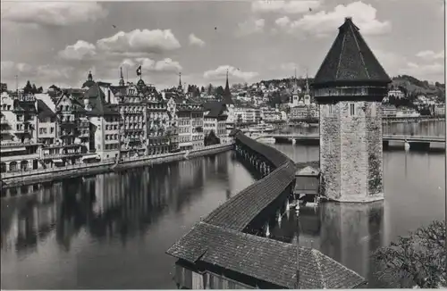 Schweiz - Schweiz - Luzern - Kapellbrücke, Wasserturm - 1961