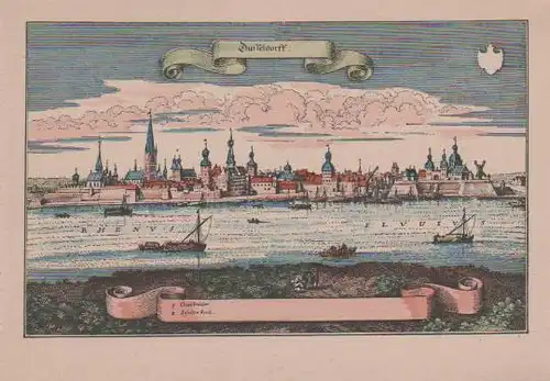 Düsseldorf - Stich von Merian 1647 - ca. 1955