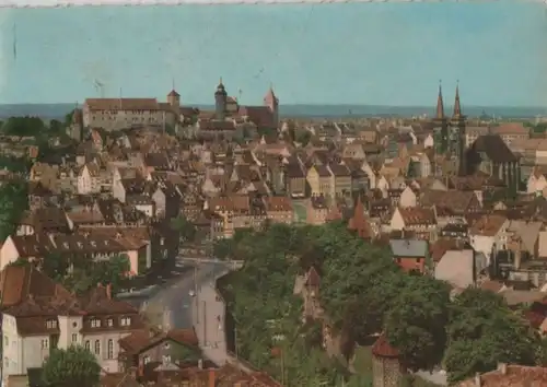 Nürnberg - Blick auf die Burg - ca. 1970