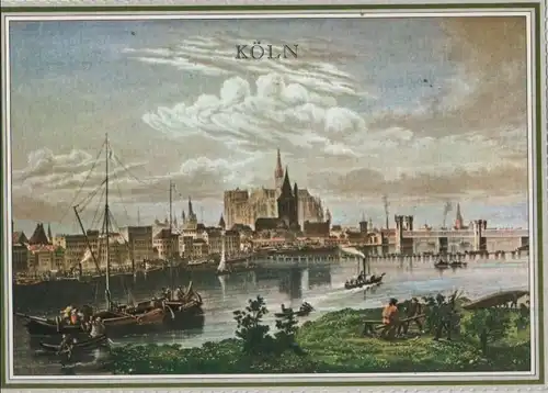 Köln - Gesamtansicht mit Rheinhafen - ca. 1980