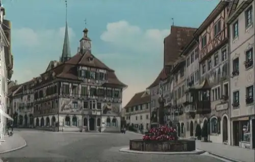 Schweiz - Schweiz - Stein am Rhein - Rathausplatz - ca. 1955