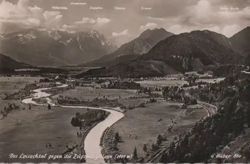 Loisach - Tal gegen Zugspitzgruppe - ca. 1950