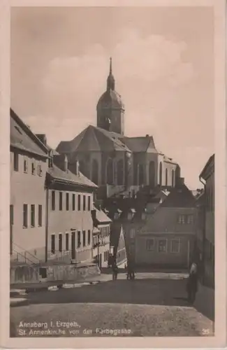 Annaberg-Buchholz - St. Annenkirchen von der Farbegasse - ca. 1940