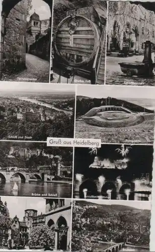 Heidelberg - u.a. Schloß und Stadt - ca. 1960
