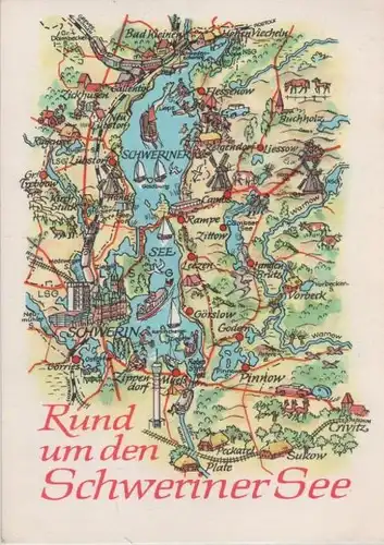 Schweriner See - Umgebungskarte - 1973