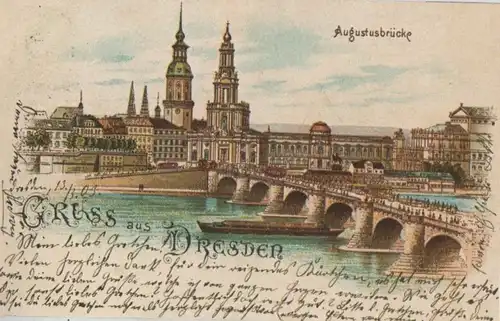 Dresden - [REPRINT] - Augustusbrücke - ca. 1990