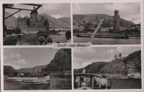 Rhein - 4 Teilbilder - 1953