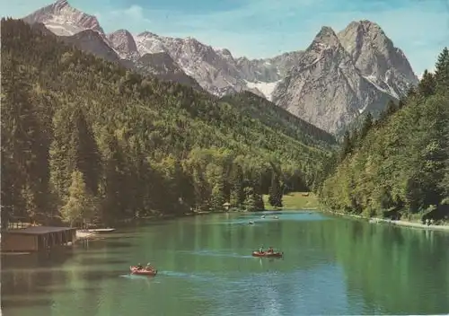 Garmisch-Partenkirchen - Rießersee mit Alpspitze, Höllental und Waxensteine - 1971