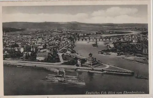 Koblenz - Deutsches Eck von Ehrenbreitstein - 1931