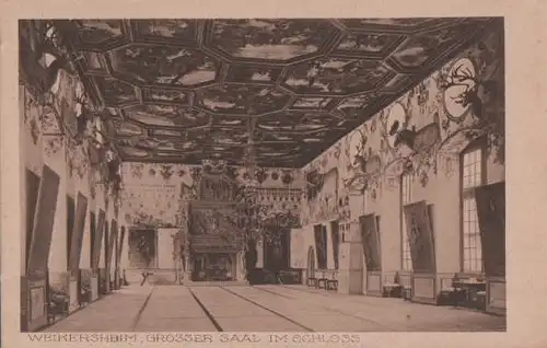 Weikersheim - Großer Saal im Schloss - ca. 1935