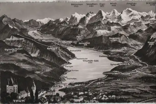 Schweiz - Schweiz - Thunersee - Relief - ca. 1955