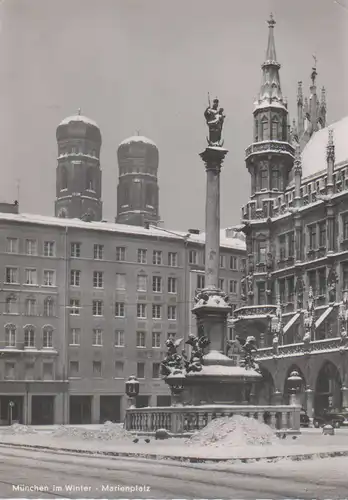 München - Marienplatz im Winter - 1957