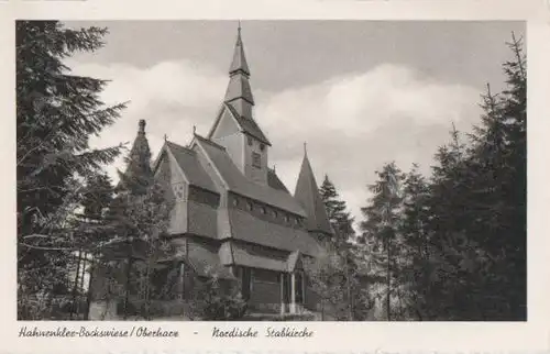 Goslar Hahnenklee-Bockswiese - Stabkirche - ca. 1955