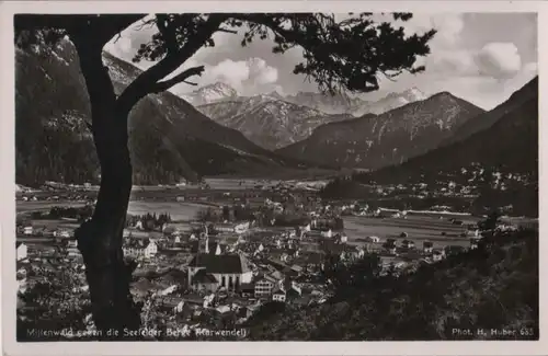 Mittenwald - gegen Seefelder Berge - ca. 1955