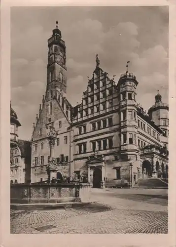 Rothenburg - Altes und neues Rathaus - 1952