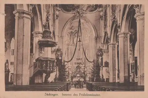 Bad Säckingen - Säckingen - Fridolinmünster innen - 1923