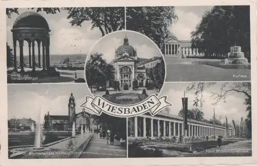 Wiesbaden u.a. Reisinger-Brunnen - 1955