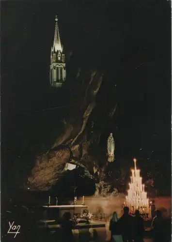 Frankreich - Frankreich - Lourdes - La Grotte la nuit - 1978