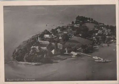 Chiemsee, Fraueninsel - von oben - ca. 1960
