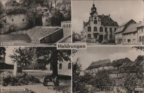 Heldrungen - u.a. Marktplatz - 1959