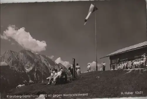Kranzberg - Gipfelhütte gegen Wettersteinwand - 1961