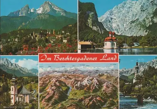 Berchtesgadener Land - 5 Teilbilder - ca. 1985