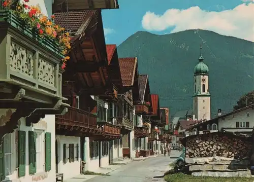 Garmisch-Partenkirchen - Sonnenstraße gegen Wank - ca. 1985