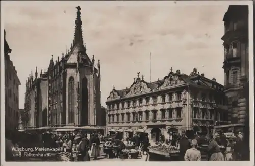 Würzburg - Marienkapelle und Falkenhaus - ca. 1940