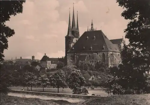Erfurt - Dom vom Petersberg gesehen - 1960