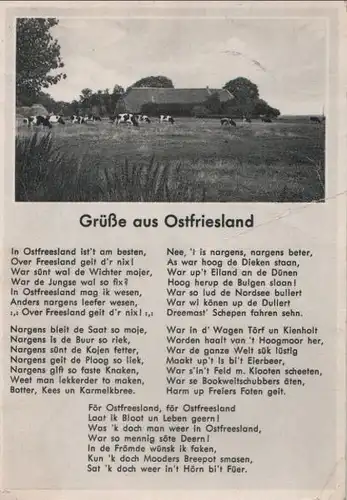 Ostfriesland - mit Dialekt-Gedicht - 1961