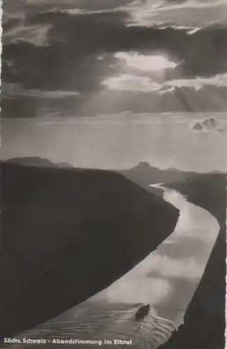 Königstein - Sächs. Schweiz - Abendstimmung Elbe - 1964