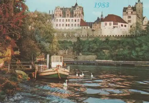 Bernburg - Schloß (Rückseite mit Text zu Bernburg bedruckt) - 1983