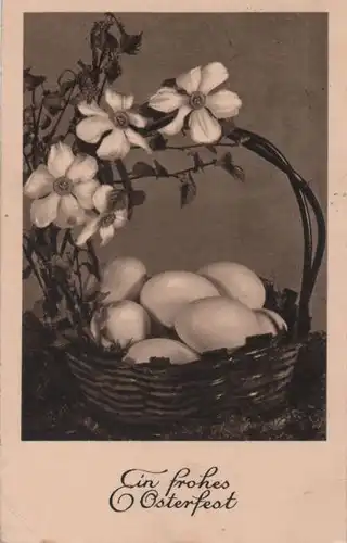 Frohes Osterfest - ungefärbte Eier