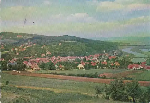 Vlotho - mit Ebenöde, Amthausberg (Burgterrasse) und dem Wiehengebirge (Ferne) vom Winterberg aus - 1965