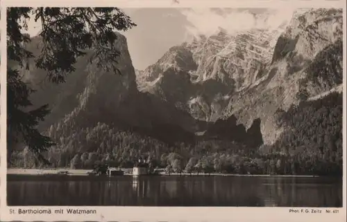 Schönau - St. Bartolomä - mit Watzmann - ca. 1955