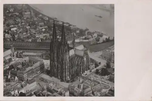 Köln am Rhein - Dom Luftbild - 1951