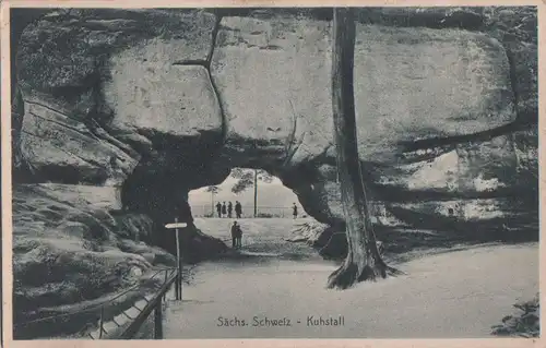 Sächsische Schweiz - Kuhstall - ca. 1920